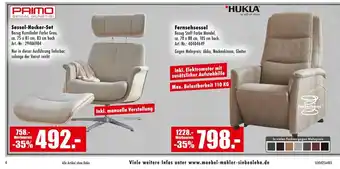 Möbel Mahler Primo oder hukla sessel-hocker-set oder fernsehsessel Angebot