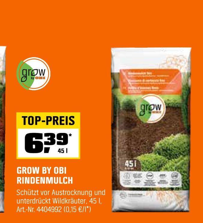 Grow by obi rindenmulch Angebot bei OBI