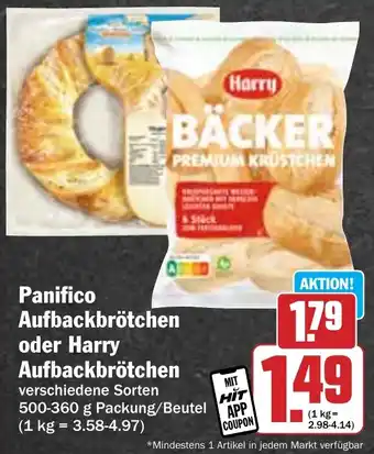 Hit Panifico Aufbackbrötchen oder Harry Aufbackbrötchen Angebot