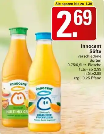 WEZ Innocent Säfte Angebot
