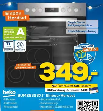 Euronics XXL Beko BUM22323X1 Einbau Herdset Angebot