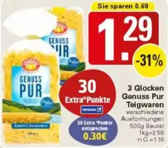 WEZ 3 Glocken Genuss Pur Teigwaren Angebot