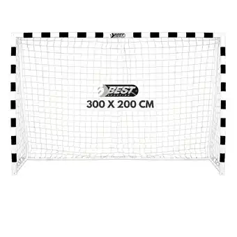 Netto Marken-Discount Best Sporting Fußballtor Soccer 300 x 200 x 90 cm, schwarz-weiß Angebot