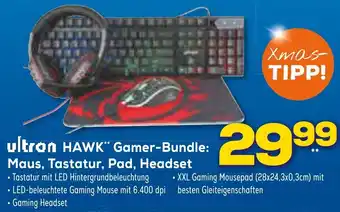 Euronics XXL Ultran Hawk Gamer Bundle: Maus, Tastatur, Pad, Headset Angebot