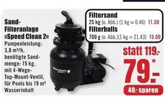 B1 Discount Baumarkt Steinbach Sand- Filteranlage >>Speed Clean 2<< Angebot