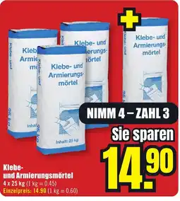 B1 Discount Baumarkt Klebe- und Armierungs mörtel Angebot