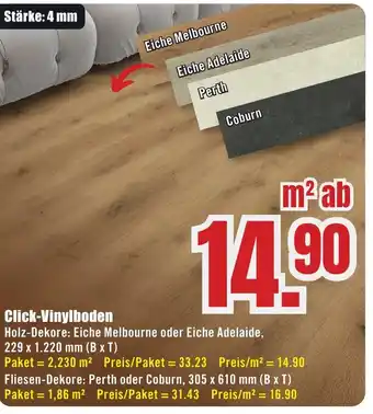 B1 Discount Baumarkt Click-Vinylboden Angebot