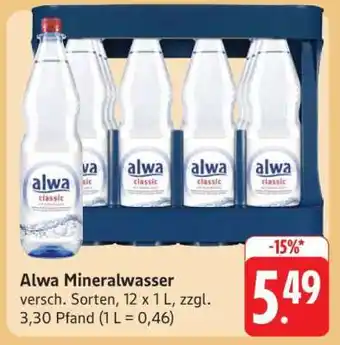 Edeka Alwa Mineralwasser Angebot