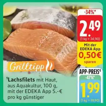 Edeka Lachsfilets mit Haut Angebot