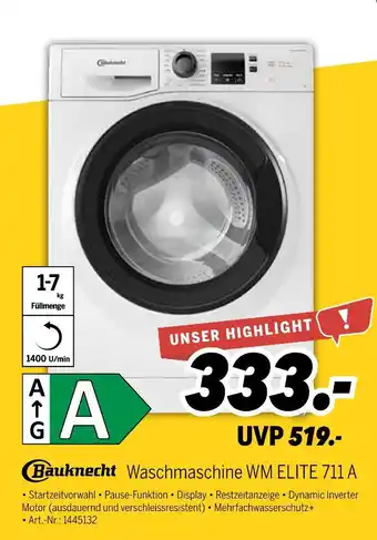 MEDIMAX Bauknecht waschmaschine wm elite 711 a Angebot