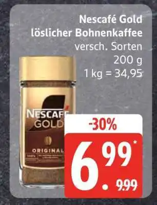 Edeka Nescafé Gold löslicher Bohnenkaffee Angebot