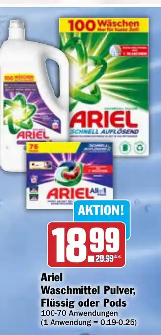 AEZ Ariel Waschmittel Pulver, Flüssig oder Pods Angebot
