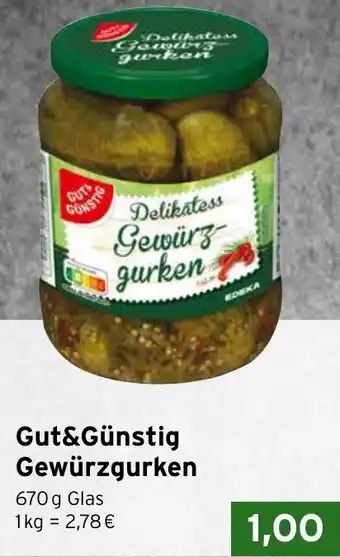 CAP Markt Gut&Günstig Gewürzgurken Angebot