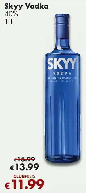 Travel Free Skyy Vodka Angebot
