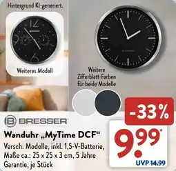 Aldi Süd BRESSER Wanduhr „MyTime DCF" Angebot