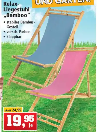 Thomas Philipps Relax Liegestuhl Bamboo Angebot