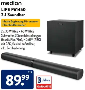 Aldi Süd medion LIFE P61450 2.1 Soundbar Angebot