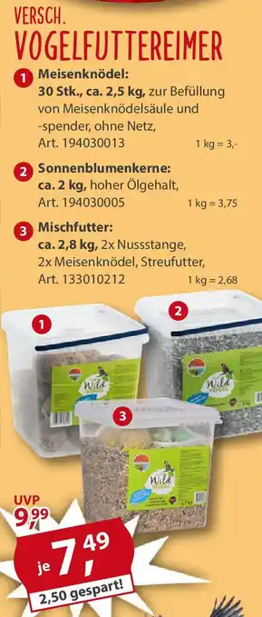 Sonderpreis Baumarkt VERSCH. VOGELFUTTEREIMER Angebot