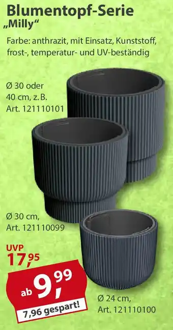 Sonderpreis Baumarkt Blumentopf-Serie „Milly" Angebot