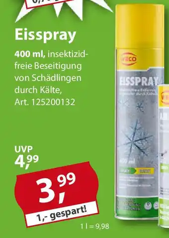 Sonderpreis Baumarkt WECO EISSPRAY Angebot