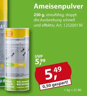 Sonderpreis Baumarkt WECO Ameisenpulver Angebot