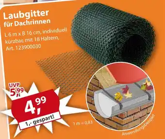 Sonderpreis Baumarkt Laubgitter für Dachrinnen Angebot