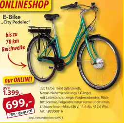 Sonderpreis Baumarkt E-Bike ,,City Pedelec" Angebot