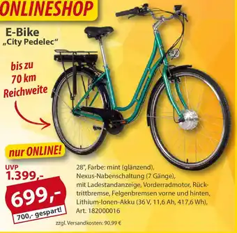Sonderpreis Baumarkt E-Bike ,,City Pedelec" Angebot