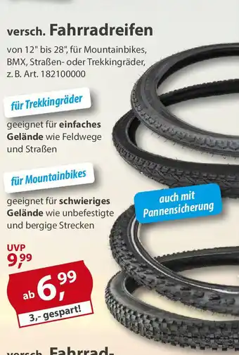 Sonderpreis Baumarkt versch. Fahrradreifen Angebot
