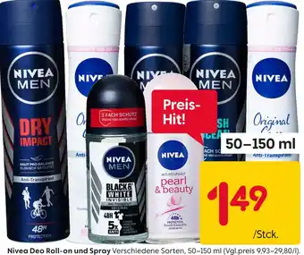 Rusta Nivea deo roll-on und spray Angebot