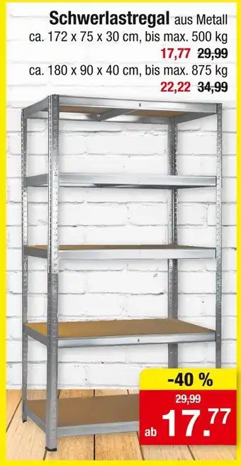 Zimmermann Schwerlastregal Angebot