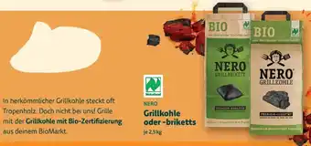 Biomarkt NERO Grillkohle oder -briketts Angebot