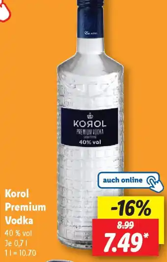 Lidl Korol Premium Vodka Angebot