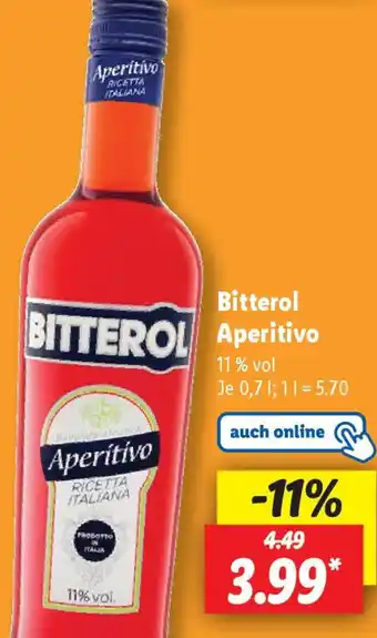 Lidl Bitterol Aperitivo Angebot