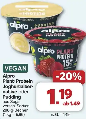 Famila Nord West Alpro Plant Protein Joghurtalternative oder Pudding Angebot