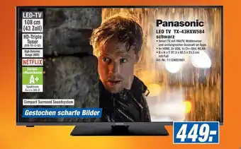 Expert Technomarkt Panasonic LED TV TX-43HXW584 schwarz Angebot