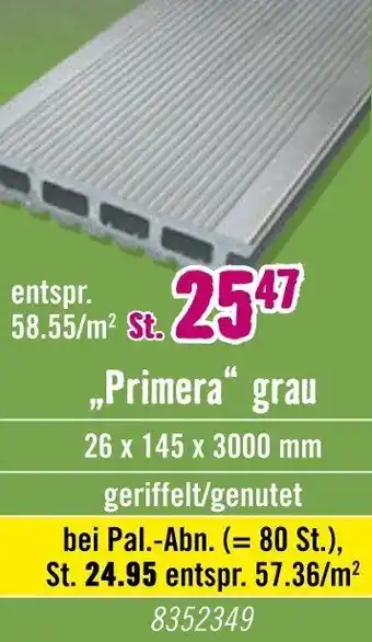 Hornbach WPC-Terrassendielen „Primera“ grau Angebot