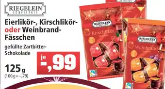 Thomas Philipps Riegelein Eierlikör, Kirschlikör oder Weinbrand Fässchen 125g Angebot