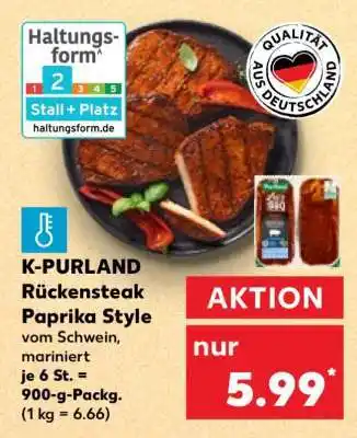 Kaufland K-PURLAND Rückensteak Paprika Style Angebot