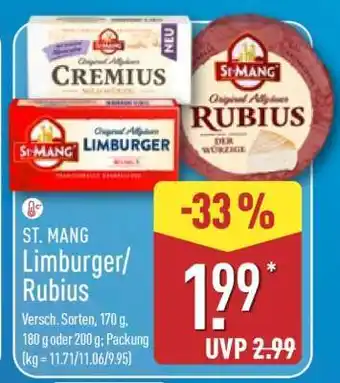 Aldi Nord ST. MANG Limburger/Rubius Angebot