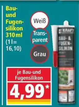 Norma Bau- und Fugensilikon 310 ml Angebot