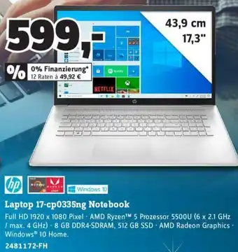 Conrad hp Laptop 17-cp0335ng Notebook Angebot