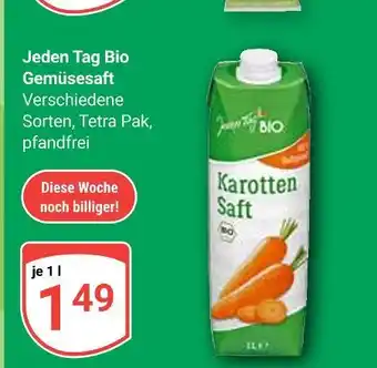 Globus Jeden tag bio gemüsesaft Angebot