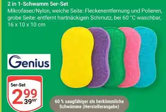 Globus Genius 2 in 1-schwamm 5er-set Angebot