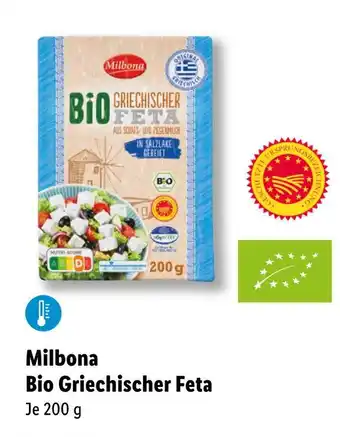 Lidl Milbona bio griechischer feta Angebot