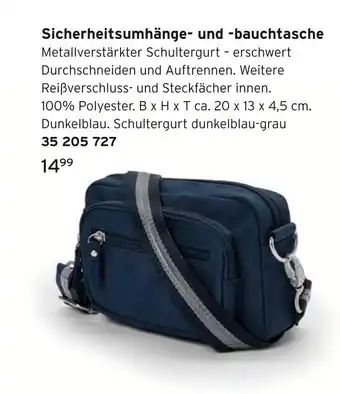 Tchibo Sicherheitsumhänge- und -bauchtasche Angebot