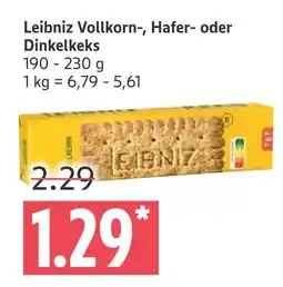 Marktkauf Leibniz vollkorn-, hafer- oder dinkelkeks Angebot
