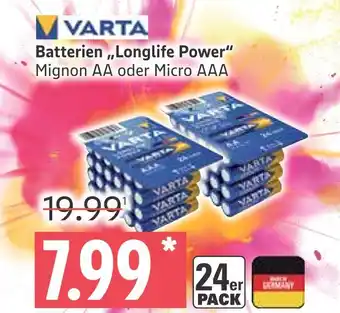 Marktkauf Varta mignon aa oder micro aaa Angebot