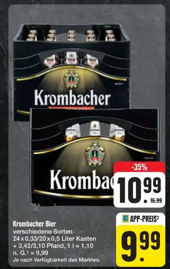 E-Center Krombacher krombacher bier Angebot
