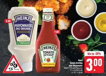 E-Center Heinz tomato ketchup oder mayonnaise Angebot